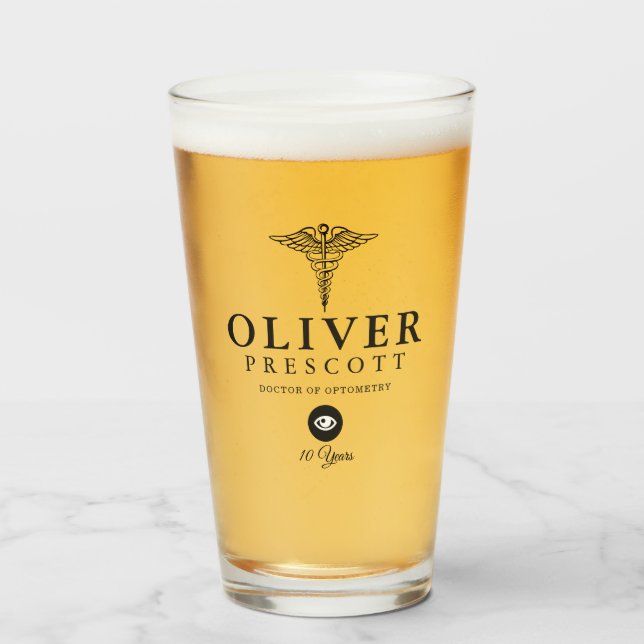 Optometry Professional | Work Anniversary Marker Glass (Front Filled)