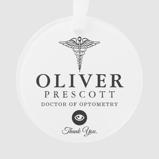 Optometry Professional | Work Anniversary Marker Ornament (Front)