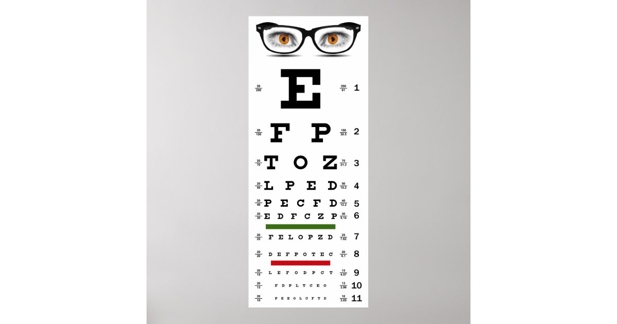 OPTOMETRY VISION TEST CHART | Zazzle