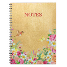 Opulence Gold Floral Hummingbird