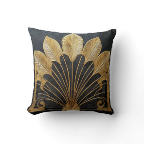 Opulent Art Deco Home and Office Throw Pillow