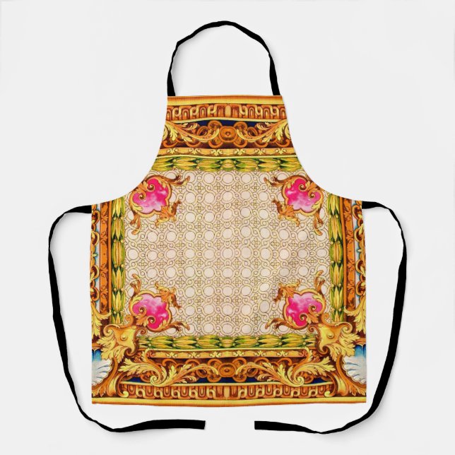 opulent baroque print apron (Front)