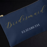 Opulent Blue Wedding Accessory Pouch<br><div class="desc">Elegant gold script wedding with opulent shades of blue</div>