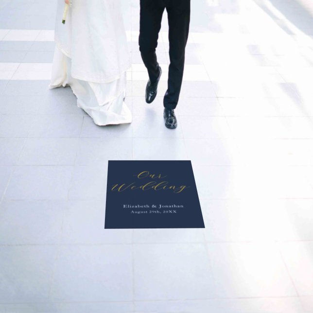 Opulent Blue Wedding Floor Decals (Wedding)