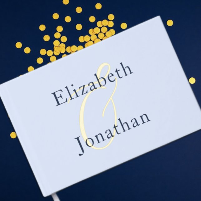 Opulent Blue Wedding Foil Guest Book (Creator Uploaded)