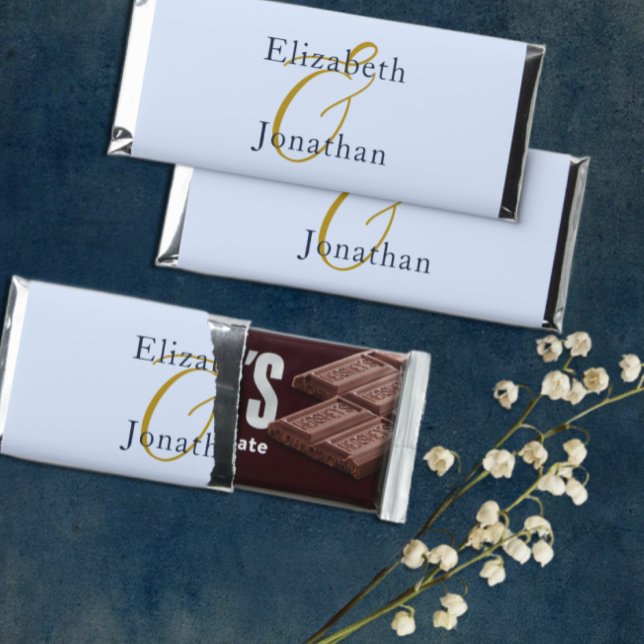 Opulent Blue Wedding Hershey Bar Favors (Creator Uploaded)