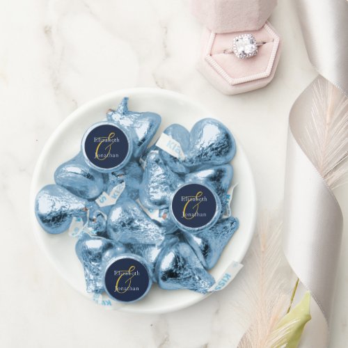 Opulent Blue Wedding Hersheys Kisses