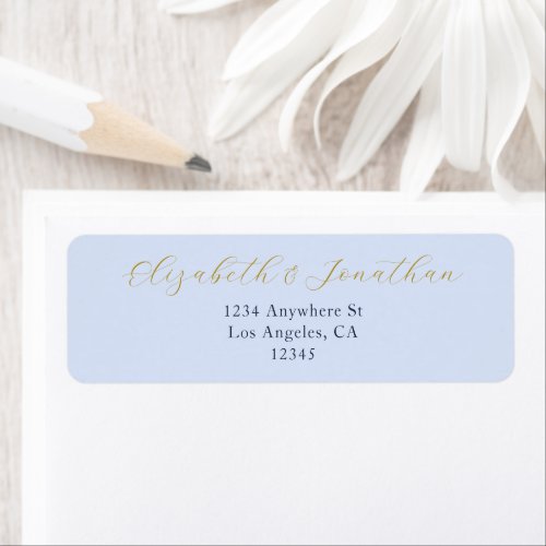 Opulent Blue Wedding Label