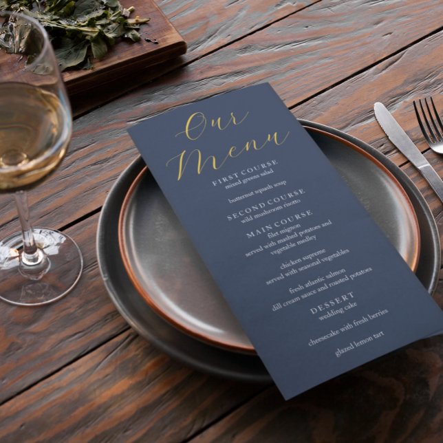 Opulent Blue Wedding Menu (Creator Uploaded)