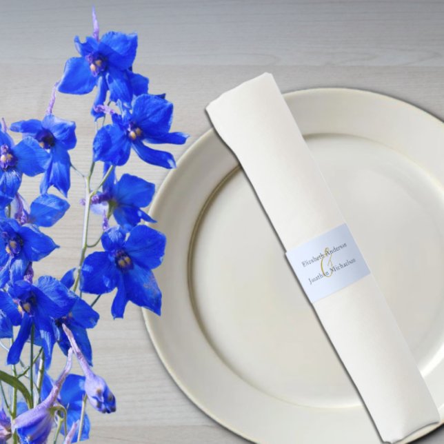 Opulent Blue Wedding Napkin Bands (Creator Uploaded)