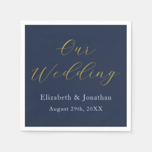 Opulent Blue Wedding Napkins