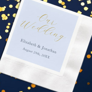 Opulent Blue Wedding Napkins