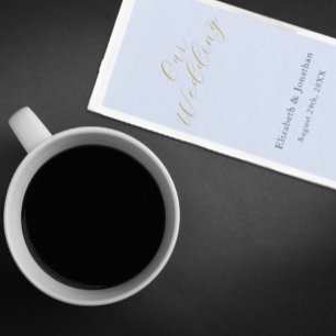 Opulent Blue Wedding Paper Guest Towels