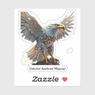 "Opulent Eagle in Flight" Sticker