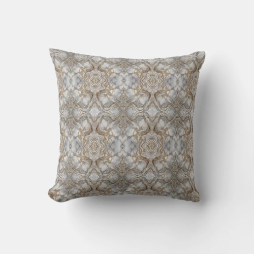  Opulent Elegance Gold Veined Marble  Throw Pillow