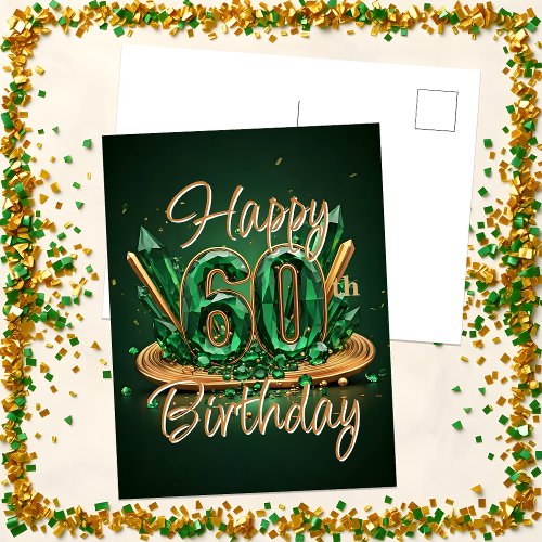 Opulent Emerald Green and Gold 60th Birthday