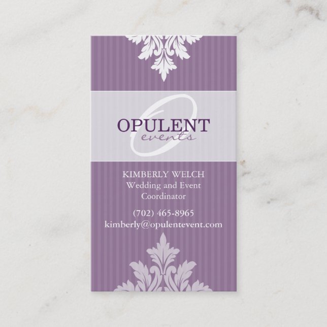 Opulent Event - Custom Business Card (Front)
