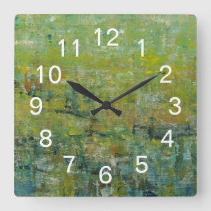 Opulent Field II Square Wall Clock