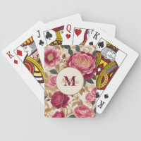 Opulent Garden Roses Playing Cards