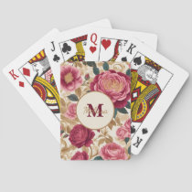 Opulent Garden Roses Poker Cards