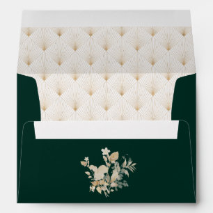 Opulent Gilded Garden Return Address Envelope