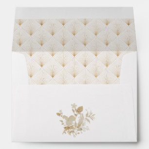 Opulent Gilded Garden Return Address Envelope