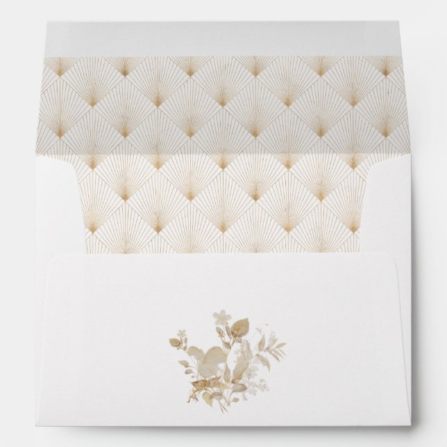 Opulent Gilded Garden Return Address Envelope (Back (Bottom))