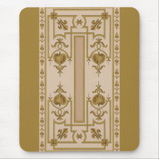 opulent gold baroque print mouse pad