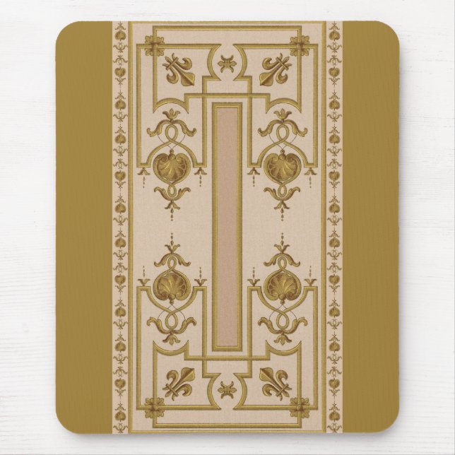 opulent gold baroque print mouse pad (Front)