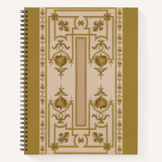 opulent gold baroque print notebook