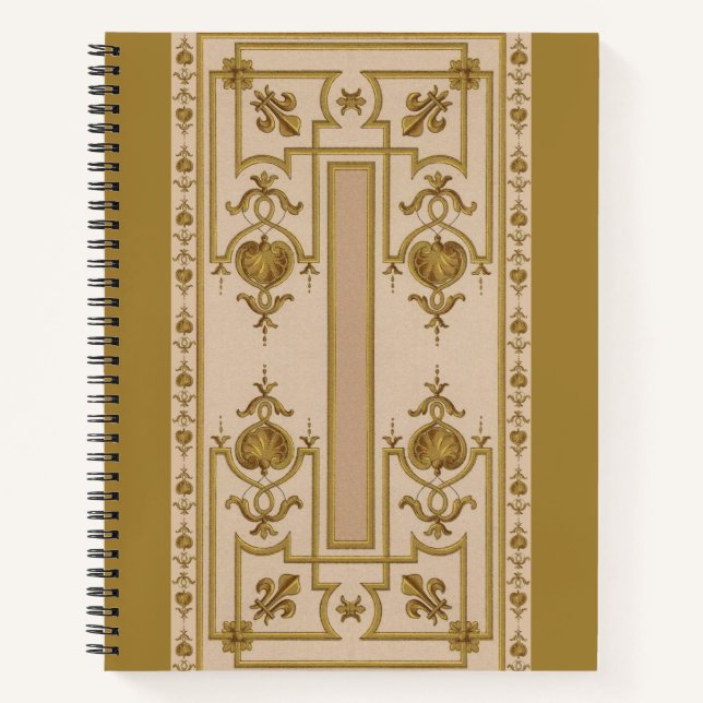 opulent gold baroque print notebook (Front)