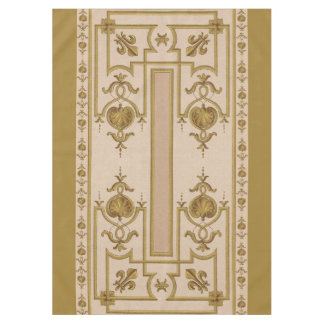 opulent gold baroque print tablecloth