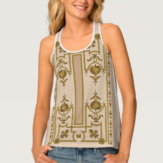 opulent gold baroque print tank top