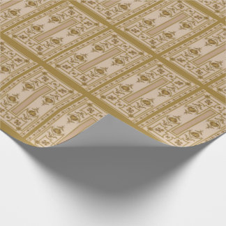 opulent gold baroque print wrapping paper