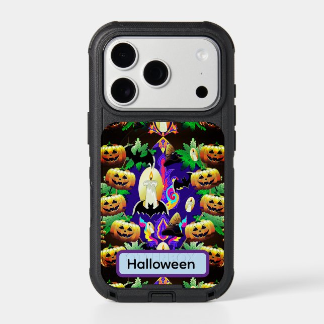 Opulent Halloween Spooky Pumpkins and Pattern  Otterbox iPhone Case (Back)