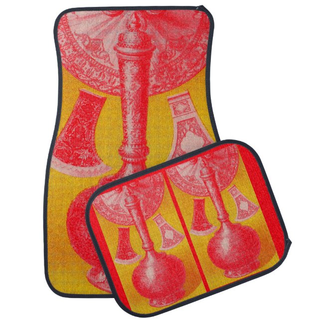 opulent mid-Victorian print decanters and... Car Mat (Set)