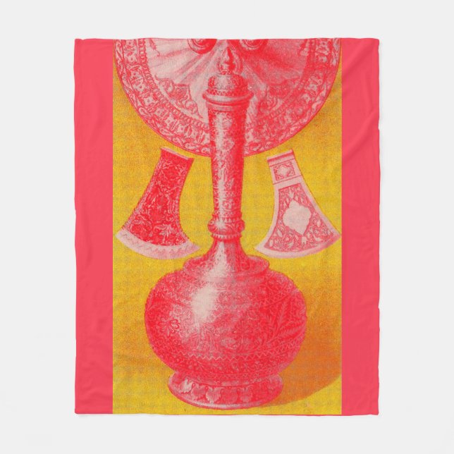 opulent mid-Victorian print decanters and... Fleece Blanket (Front)