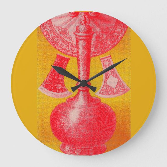 opulent mid-Victorian print decanters and... Large Clock (Front)