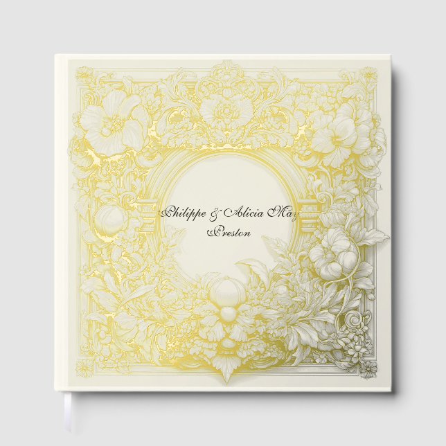 Opulent Motif Atelier, Wedding Foil Guest Book (Front)
