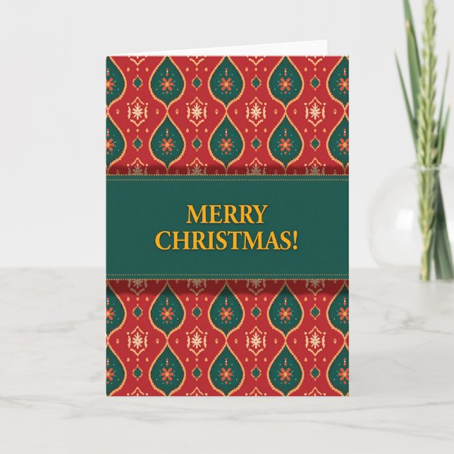 Opulent Pattern Christmas Card (Front)