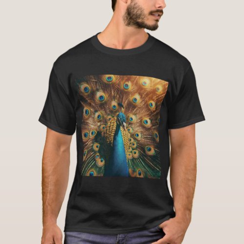 Opulent Plumage _ Peacocks Dazzling Display of Vi T_Shirt