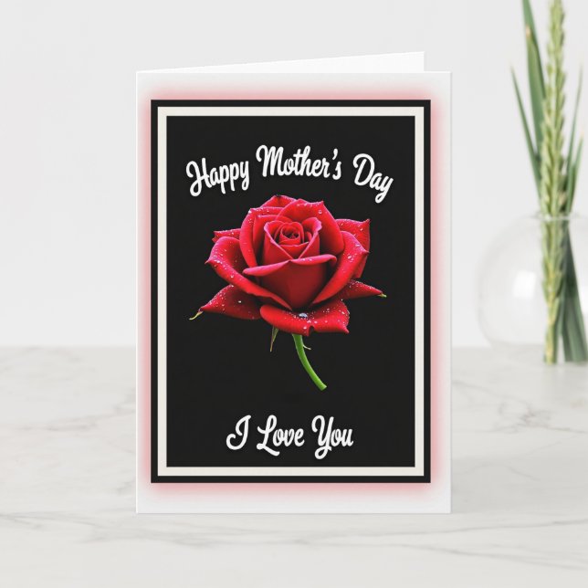 Opulent Rose Sweet Day Card (Front)