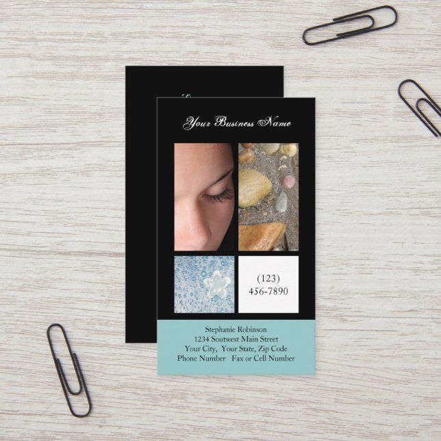 Opulent Spa Business Cards Salon Skin Esthetician (Front/Back In Situ)