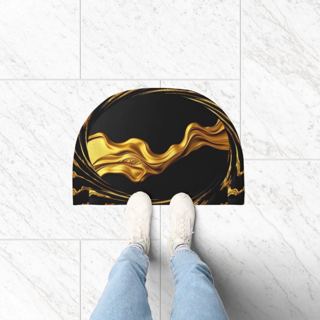 Opulent Swirl Liquid Gold Achempong Christian Doormat (Indoor)