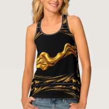 Opulent Swirl Liquid Gold Black Monochrome Christi
