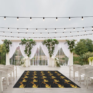 Opulent Swirl Liquid Gold Christian Outdoor Rug