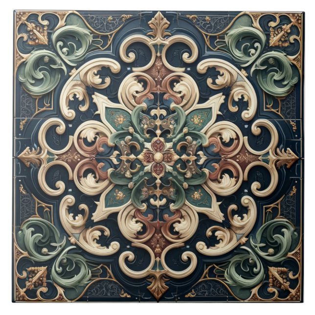 Opulent Traditional Maximalism Tile (Front)