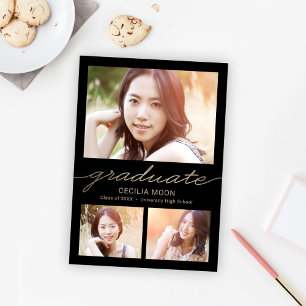 Opulent Type Editable Color Graduation Invitation