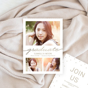 Opulent Type Editable Color Graduation Invitation