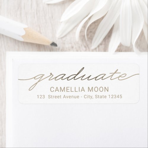 Opulent Type Graduation Return Address Label